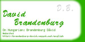 david brandenburg business card